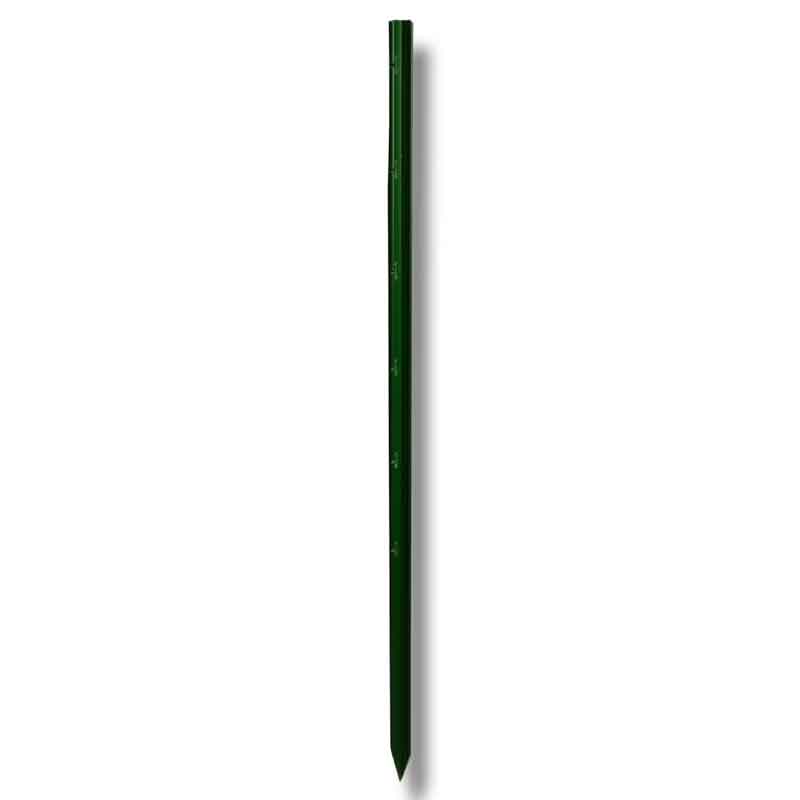 Läs mer om Stjärnprofilstolpe grön 150 cm slits/12cm
