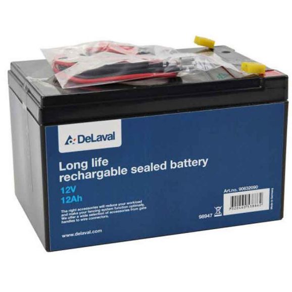 Batteri till stängsel Uppladdningsbart 12V 12Ah DeLaval