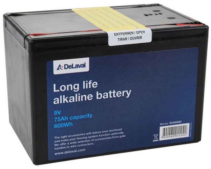 Läs mer om Alkaliskt Batteri 9 volt till elstängsel Alkaliskt 600Wh DeLaval