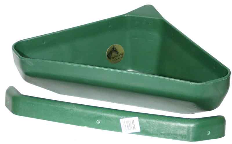Läs mer om Hörnkrubba 21 liter med kantskydd, grön