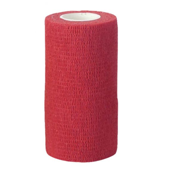 Självhäftande bandage 10cmx4,5m, röd