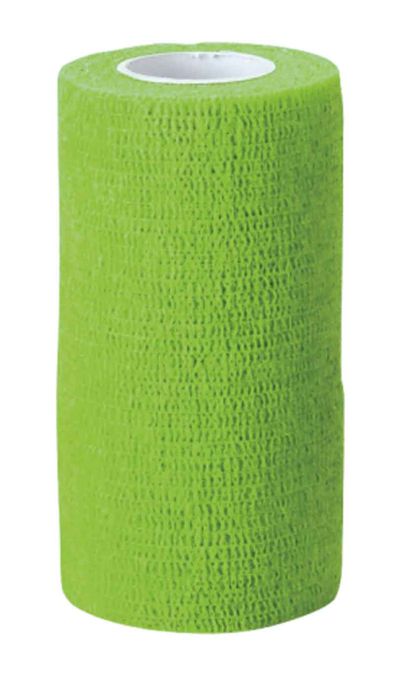 Självhäftande bandage 10cmx4,5m, grön till djur
