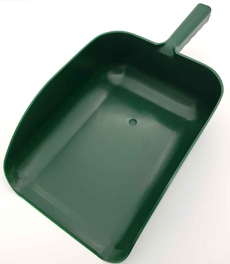Foderskopa plast 3 liter grön