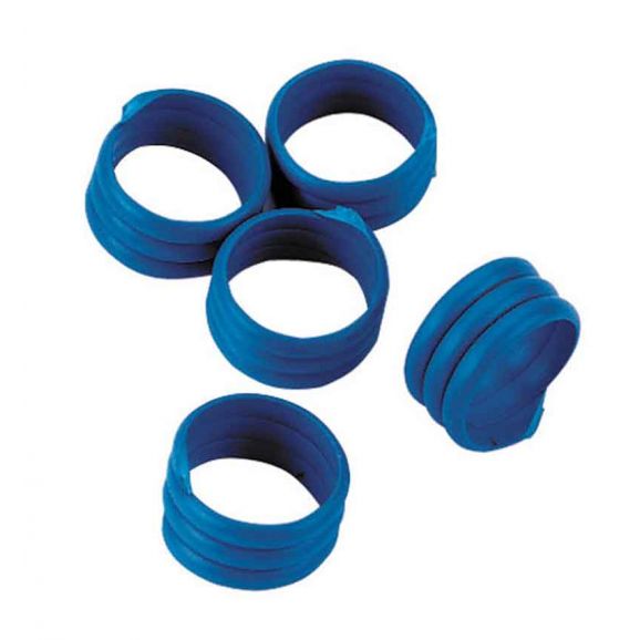 Hönsring spiral 16mm blå. 25-p
