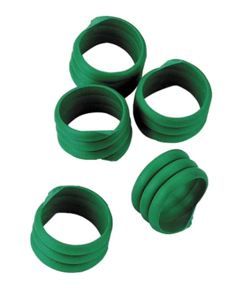 Hönsring spiral 16mm grön, 25 st.