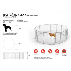 Hundgård 22,13 m² Flexy För 1 Hund 65 cm