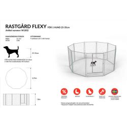 Hundgård 11,10 m² Flexy För 1 Hund 25-35 cm