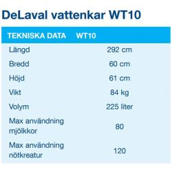Vattentråg WT10 DeLaval