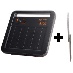 S100 solpanelsaggregat till elstängsel inkl batteri och stativ (12 V - 7,2 ah) Gallagher