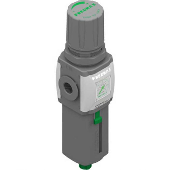 Filterregulator 1/4 12bar med inbyggd manometer Pneumax