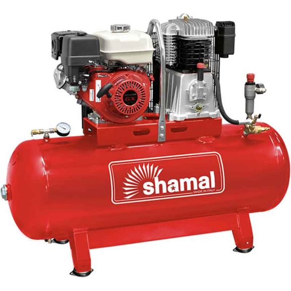 Bensindriven Kompressor 13hk 756l/min 10bar 270l/tank Honda GX390 Shamal