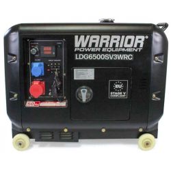 Dieselelverk 5500 Watt Trådlös fjärrkontroll ATS 3-fas Warrior