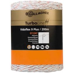 Stängseltråd Vidoflex 9 TurboLine Plus (vit, 200m) Gallagher
