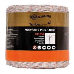 Stängseltråd Vidoflex 9 TurboLine Plus (vit, 400 m) Gallagher