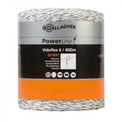 Stängseltråd Vidoflex 6 Powerline (vit, 400m) Gallagher