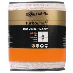 Elstängselband Band TurboLine 12,5mm (vit, 200m) Gallagher