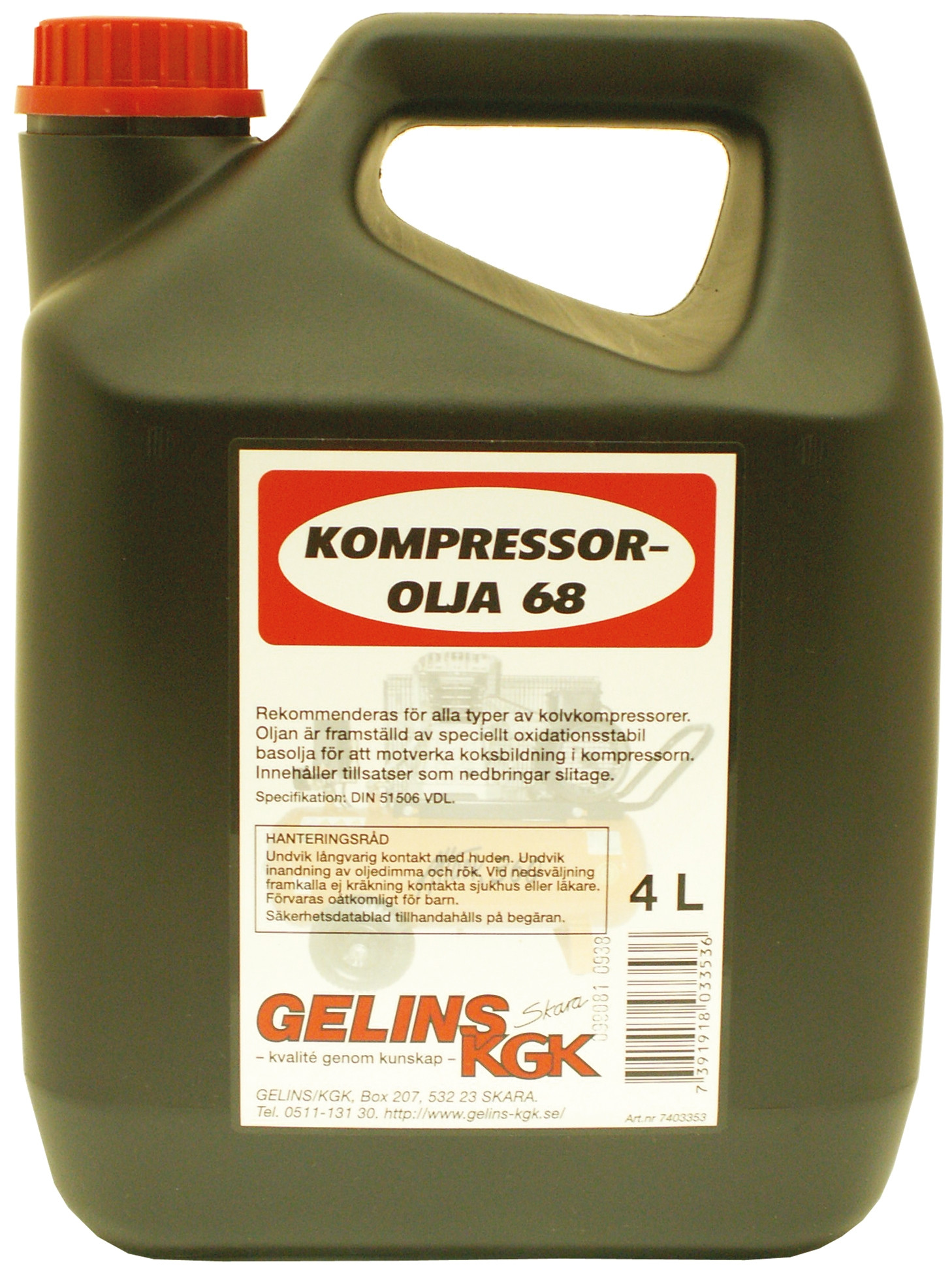 Läs mer om Kompressorolja 68 4 Liter